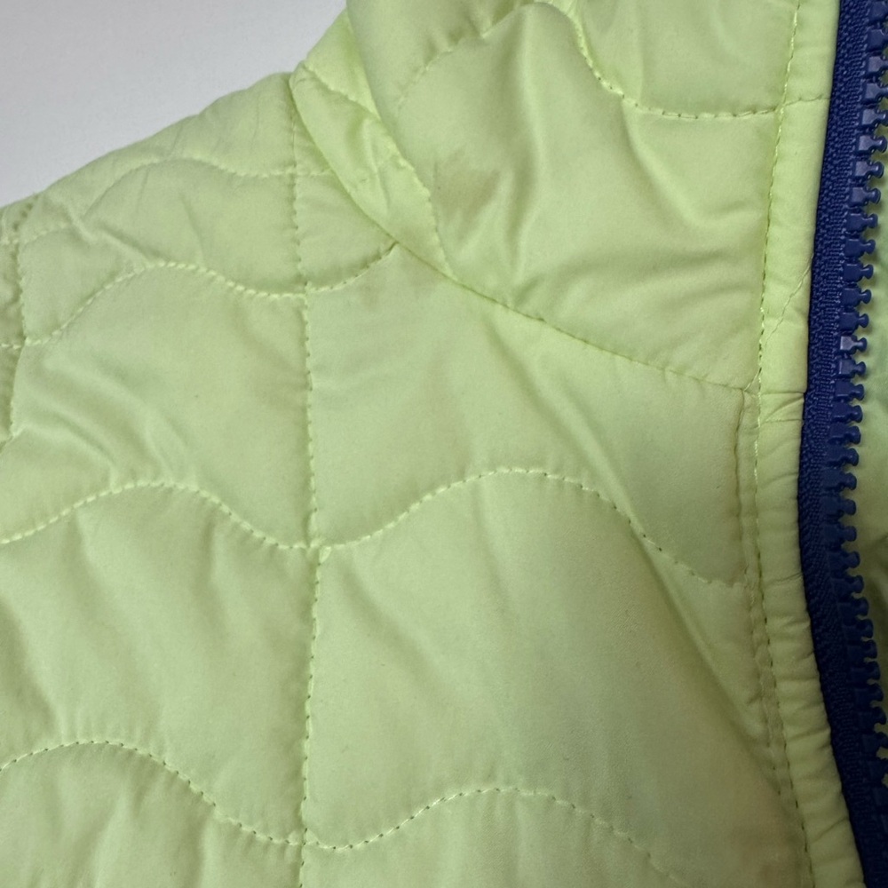 The North Face Lime Green and Blue Jacket Lightweight Zip Up Puffer Medium - Picture 5 of 5